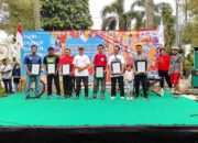 Peringati Hari Donor Darah UDD PMI Kabupaten Bojonegoro Adakan Jalan Sehat