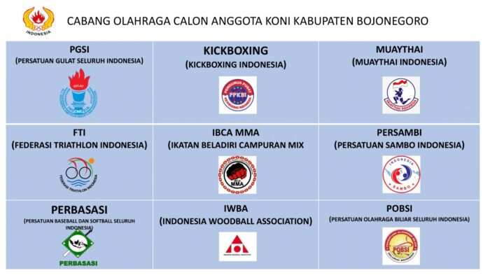 Sembilan Cabang Olahraga Ajukan Diri Jadi Anggota KONI Bojonegoro
