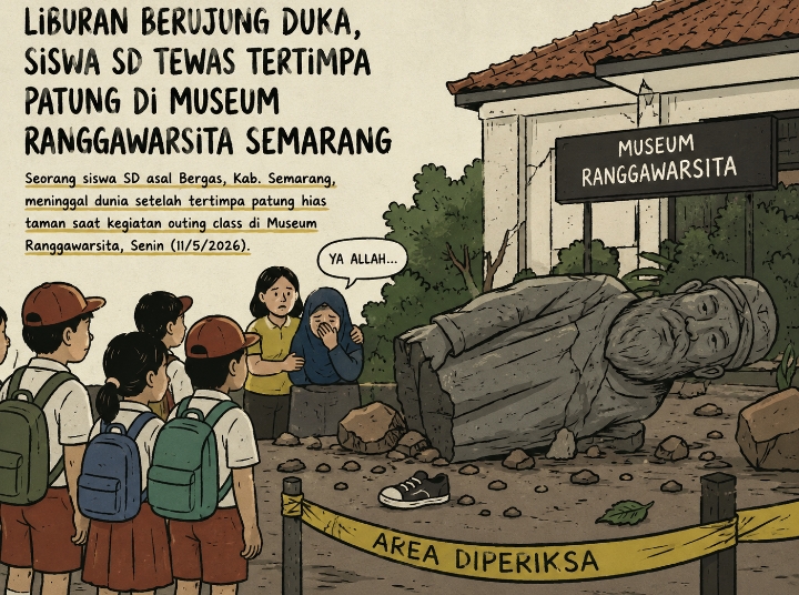Liburan Maut! Siswa SD Meninggal Tertimpa Patung di Museum Rangga ...
