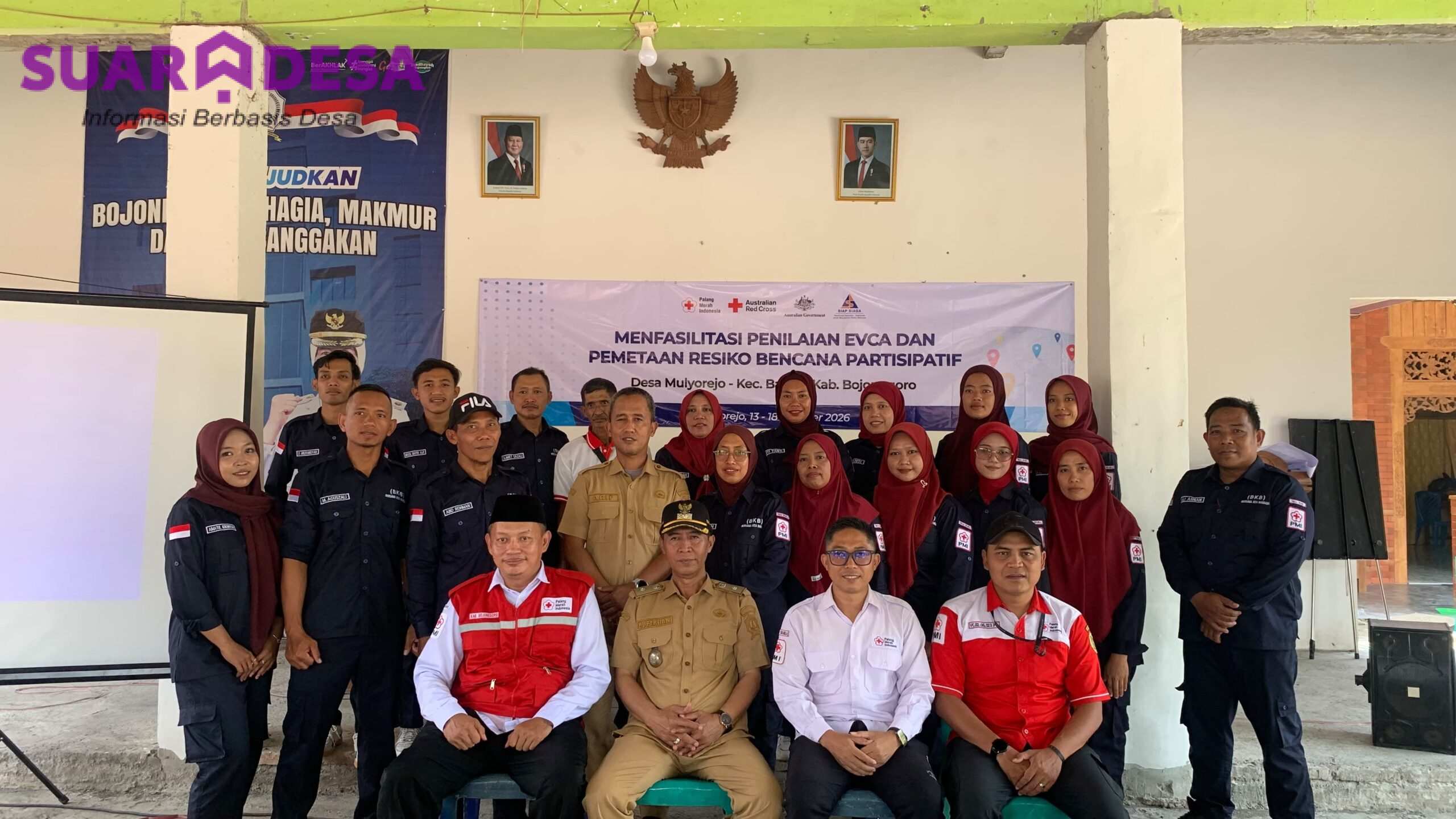 PMI Bojonegoro Fasilitasi EVCA dan Pemetaan Partisipatif di Dua Desa Penerima Program SIAP SIAGA Fase II